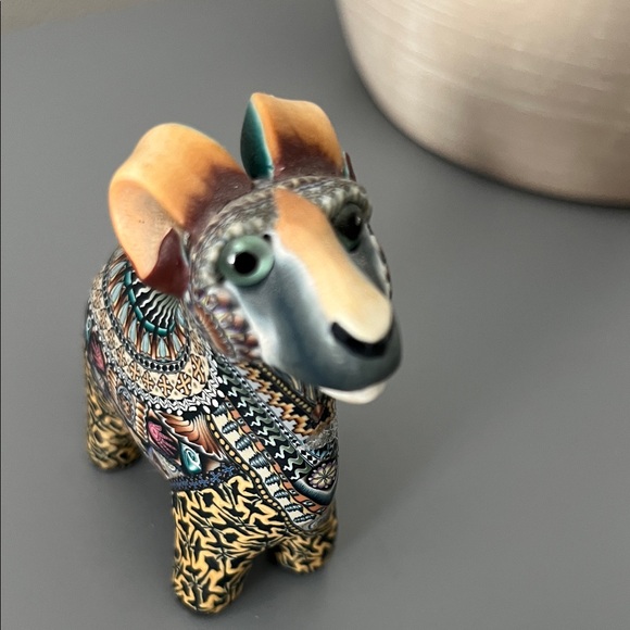 Handcrafted Artisan Ram Polymer Clay Sculpture one of a Kind - Picture 6 of 9